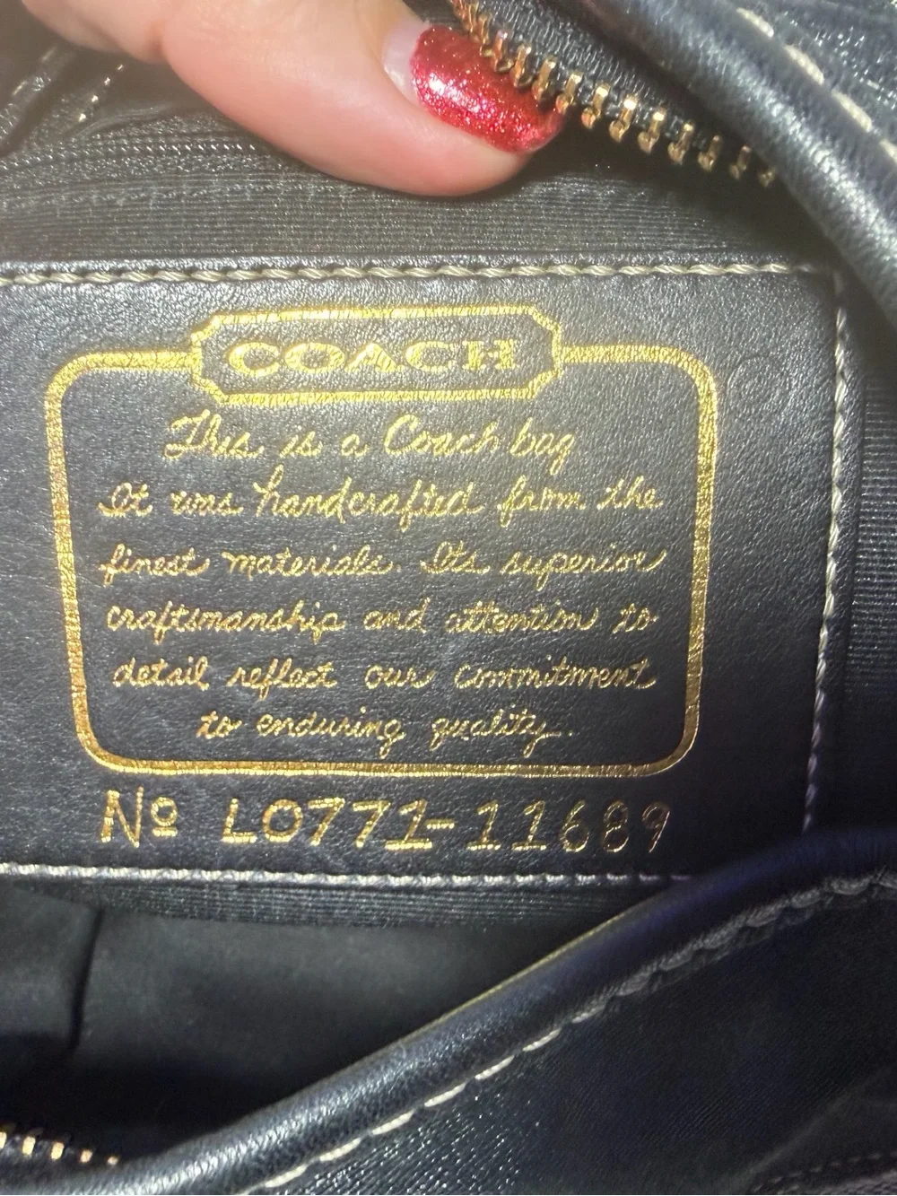 Coach Black and Gray Signature Canvas Shoulder Bag